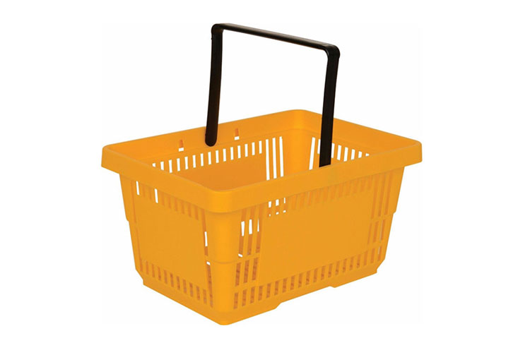 28 Lt Tek Saplı Market Sepeti